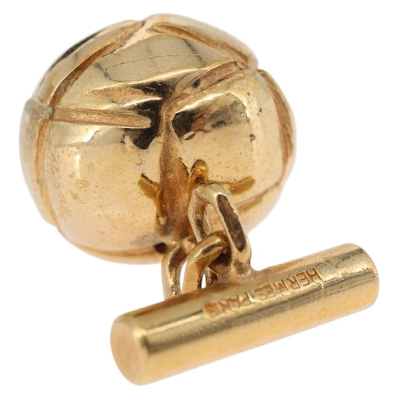HERMES Cuffs metal Gold Auth bs37613