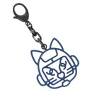 CHANEL Cat Motif Key Holder metal Blue CC Auth bs37617V-1