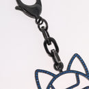 CHANEL Cat Motif Key Holder metal Blue CC Auth bs37617V-5