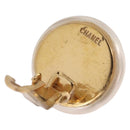 CHANEL Pearl Earring metal Gold CC Auth bs37619-5