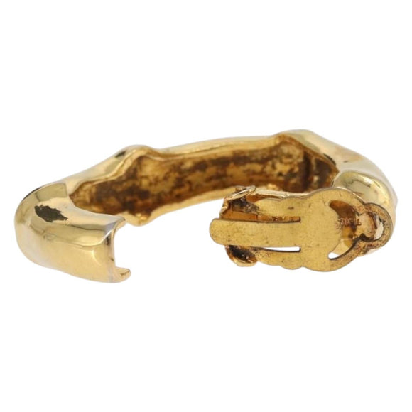 HERMES Earring metal Gold Tone Auth bs37621