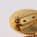 CHANEL Matelasse Brooch metal Gold CC Auth bs37623V-11