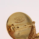 CHANEL Matelasse Brooch metal Gold CC Auth bs37623V-12