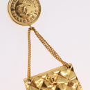 CHANEL Matelasse Brooch metal Gold CC Auth bs37623V-4