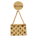 CHANEL Matelasse Brooch metal Gold CC Auth bs37623V-6