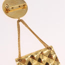 CHANEL Matelasse Brooch metal Gold CC Auth bs37623V-8