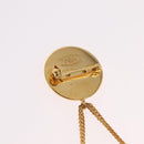 CHANEL Matelasse Brooch metal Gold CC Auth bs37623V-9