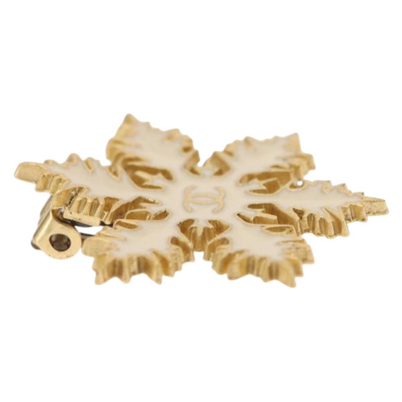 CHANEL Earring metal Gold Tone CC Auth bs37625