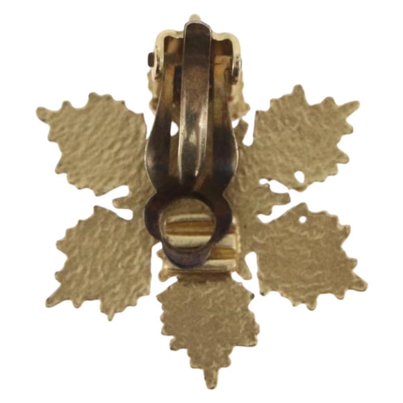 CHANEL Earring metal Gold Tone CC Auth bs37625