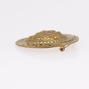 CHANEL Brooch metal Gold Tone CC Auth bs37626-4