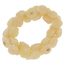 CHANEL Camelia Bracelet plastic Ivory CC Auth bs37629V-1