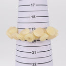 CHANEL Camelia Bracelet plastic Ivory CC Auth bs37629V-10