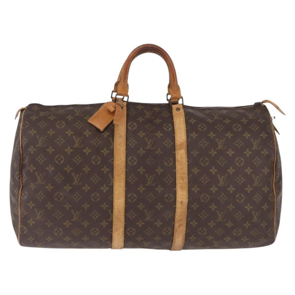 LOUIS VUITTON Monogram Keepall 55 Boston Bag M41424 LV Auth bs37633