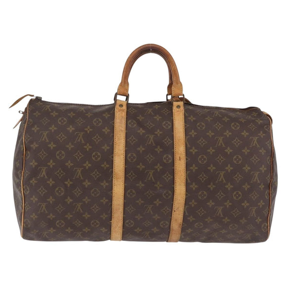 LOUIS VUITTON Monogram Keepall 55 Boston Bag M41424 LV Auth bs37633