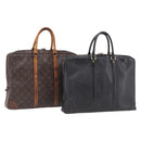 LOUIS VUITTON epi monogram Porte Documents Voyage Bag 2 Set Black Auth bs37635-1