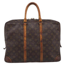 LOUIS VUITTON epi monogram Porte Documents Voyage Bag 2 Set Black Auth bs37635-2