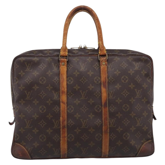 LOUIS VUITTON epi monogram Porte Documents Voyage Bag 2 Set Black Auth bs37635
