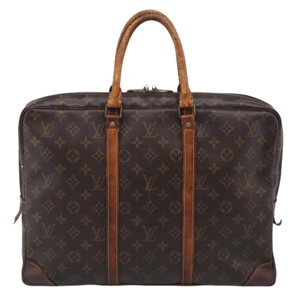 LOUIS VUITTON epi monogram Porte Documents Voyage Bag 2 Set Black Auth bs37635