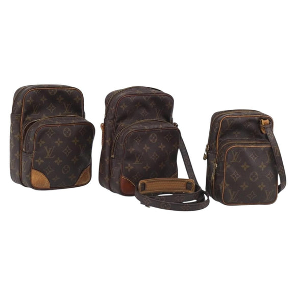 LOUIS VUITTON Monogram Shoulder Bag 3 Set LV Auth bs37637