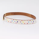 LOUIS VUITTON Bag Charm Belt metal 4 Set White Silver LV Auth bs37642-4