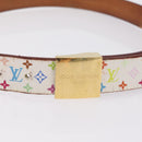 LOUIS VUITTON Bag Charm Belt metal 4 Set White Silver LV Auth bs37642-7