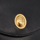 Christian Dior Hand Bag Leather Black Gold Auth bs37643-18