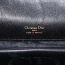 Christian Dior Hand Bag Leather Black Gold Auth bs37643-19