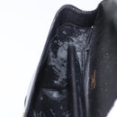Christian Dior Hand Bag Leather Black Gold Auth bs37643-21
