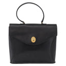 Christian Dior Hand Bag Leather Black Gold Auth bs37643-13