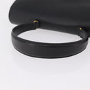 Christian Dior Hand Bag Leather Black Gold Auth bs37643-7