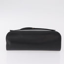 Christian Dior Hand Bag Leather Black Gold Auth bs37643-5