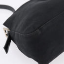 FENDI Mamma Baguette Shoulder Bag Cotton Jersey Black Silver Auth bs37644-11