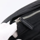 FENDI Mamma Baguette Shoulder Bag Cotton Jersey Black Silver Auth bs37644-16