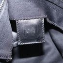 FENDI Mamma Baguette Shoulder Bag Cotton Jersey Black Silver Auth bs37644-17