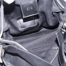 FENDI Mamma Baguette Shoulder Bag Cotton Jersey Black Silver Auth bs37644-18