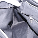 FENDI Mamma Baguette Shoulder Bag Cotton Jersey Black Silver Auth bs37644-19