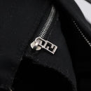 FENDI Mamma Baguette Shoulder Bag Cotton Jersey Black Silver Auth bs37644-21