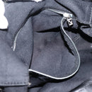 FENDI Mamma Baguette Shoulder Bag Cotton Jersey Black Silver Auth bs37644-22