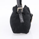 FENDI Mamma Baguette Shoulder Bag Cotton Jersey Black Silver Auth bs37644-4