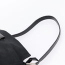 FENDI Mamma Baguette Shoulder Bag Cotton Jersey Black Silver Auth bs37644-8