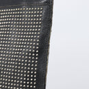 Saint Laurent Clutch Bag Leather Black Silver Auth bs37645-12
