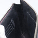 Saint Laurent Clutch Bag Leather Black Silver Auth bs37645-19