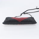 Christian Louboutin Shoulder Bag Patent leather Black Silver Auth bs37646-11