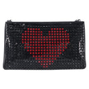 Christian Louboutin Shoulder Bag Patent leather Black Silver Auth bs37646-2
