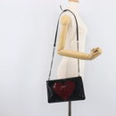 Christian Louboutin Shoulder Bag Patent leather Black Silver Auth bs37646-22