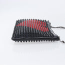 Christian Louboutin Shoulder Bag Patent leather Black Silver Auth bs37646-4