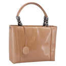 Christian Dior Maris Pearl Hand Bag Patent leather Pink Silver Auth bs37647-1