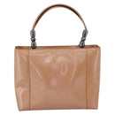 Christian Dior Maris Pearl Hand Bag Patent leather Pink Silver Auth bs37647-2