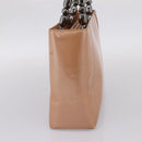 Christian Dior Maris Pearl Hand Bag Patent leather Pink Silver Auth bs37647-4