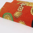 Gianni Versace Shoulder Bag Canvas Orange Gold Auth bs37650-11